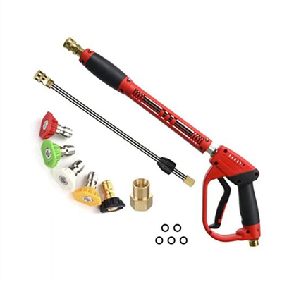 40 Inch Car Wash, 5000 PSI High Pressure Power Seal Gun with Replacement Extension Wand, M22-14/15mm Mount, 5 Jet Tips